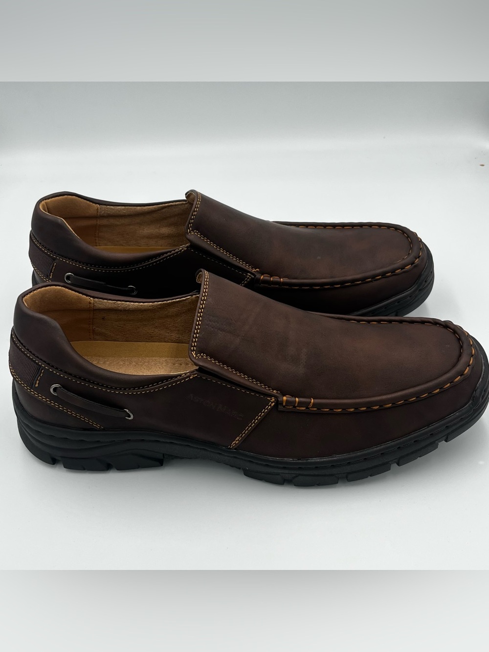 Aston Marc Comfort IV Casual Slip-On Loafers in Brown Men’s 11